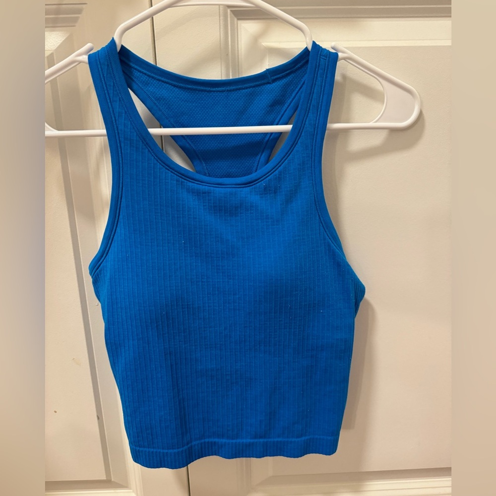 rare lululemon poolside ebb to street cropped tank